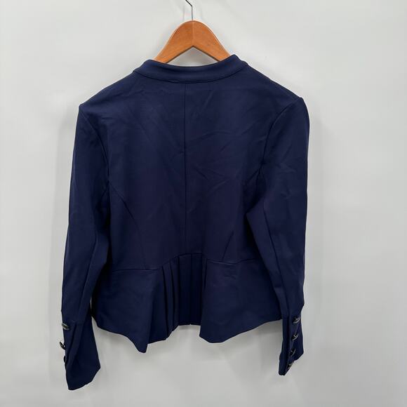 TORRID Navy Collarless Military Style Blazer // 12 - Picture 4 of 10